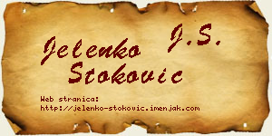 Jelenko Stoković vizit kartica